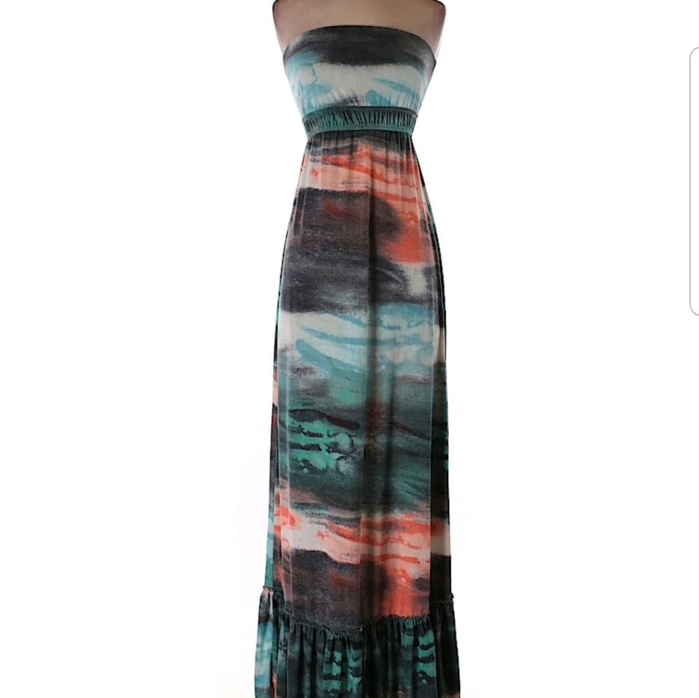 Gorgeous Ocean Colors Maxi Dress